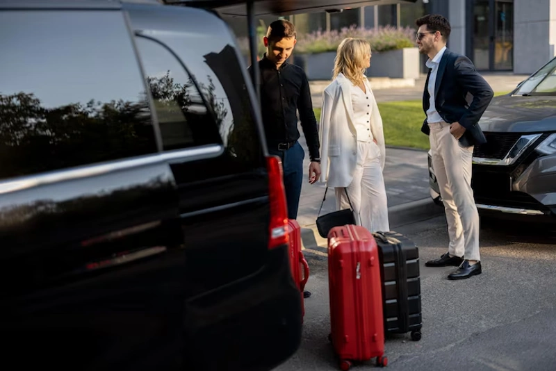 Business airport transfer with a luxury chauffeur-driven vehicle for efficient and reliable executive travel.