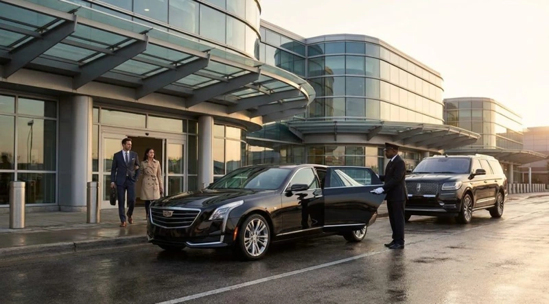 Corporate Transportation Chicago with a luxury chauffeur-driven vehicle for executive business travel.