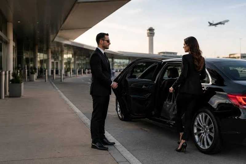 International airport transfer with a luxury chauffeur-driven vehicle for reliable and comfortable transportation.