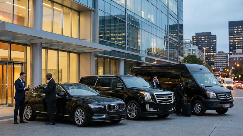 Roadshows car service with luxury chauffeur-driven vehicles for executive business travel and corporate events.