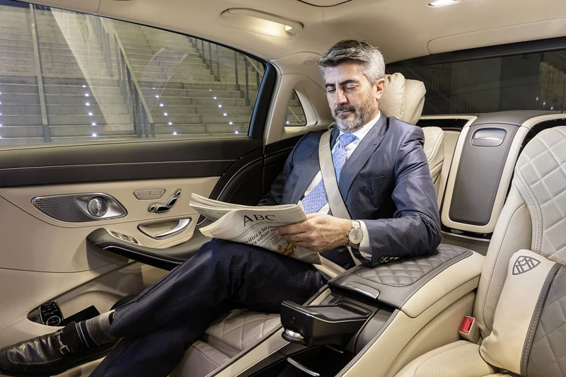 VIP chauffeur service with a luxury vehicle and professional driver for premium executive transportation.