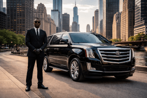 Chauffeur service Chicago luxury car with driver