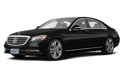 Mercedes luxury sedan corporate travel vehicle
