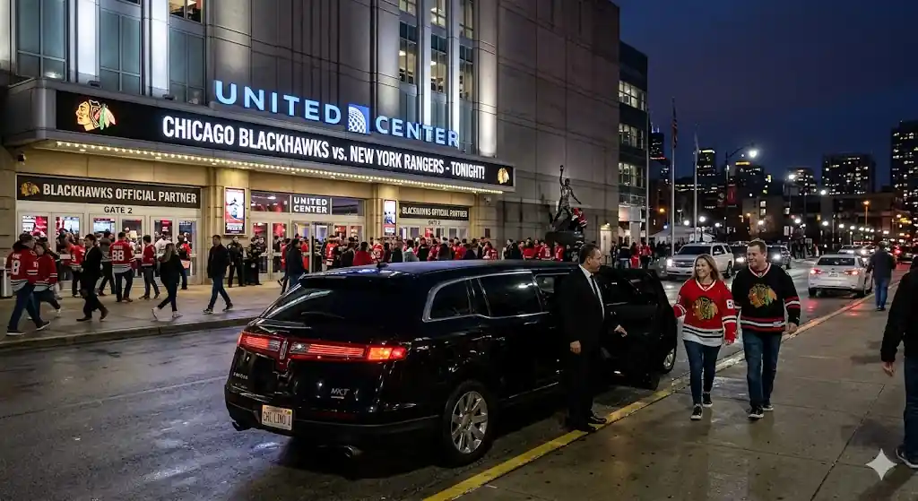 Limo to United Center Blackhawks Luxury Car Service Chicago